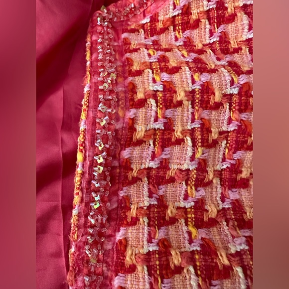 Eric Signature Pink & Orange Fun Blazer With Sequins ✨ Size 8! - Picture 3 of 3